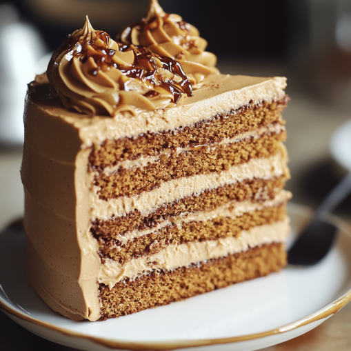 Caramel Coffee Buttercream Cake