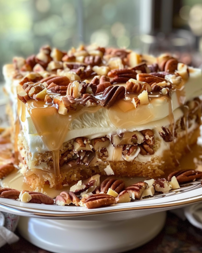Praline Poke Cake