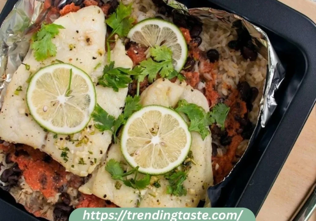 fish and black beans