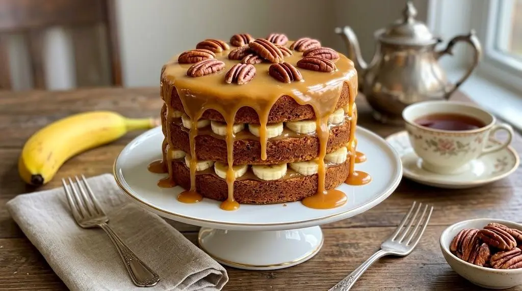 Banana Pecan Moist Cake