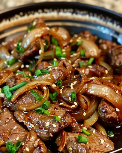 Beef and Onions Fry Stir Recipe Quick and Delicious