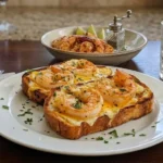 Cheesy Garlic Bread Shrimp Grilled Cheese Recipe Easy & Delicious!
