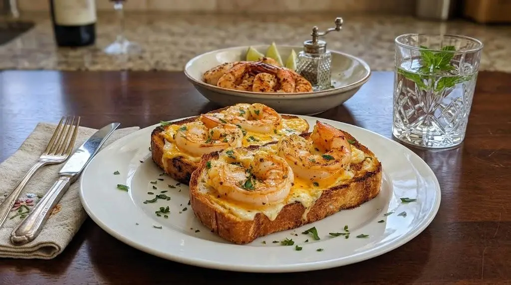 Cheesy Garlic Bread Shrimp Grilled Cheese Recipe Easy & Delicious!