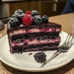 Dark Chocolate Cake Layered