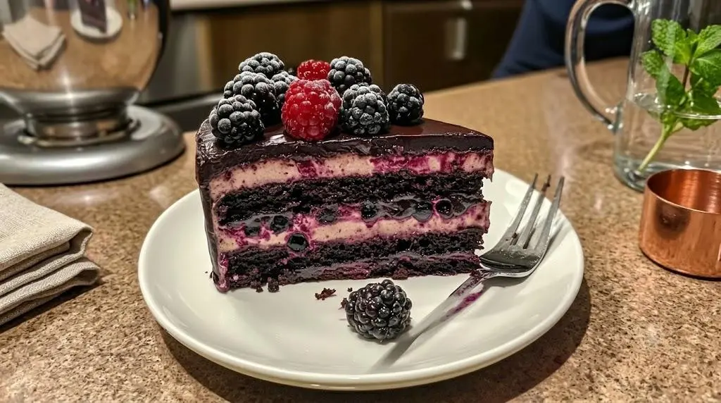 Dark Chocolate Cake Layered
