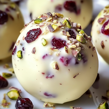Decadent Cranberry Pistachio White Chocolate Truffles Recipe