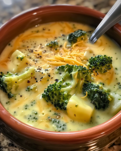 Delicious Broccoli Cheese and Potato Soup Creamy Recipe