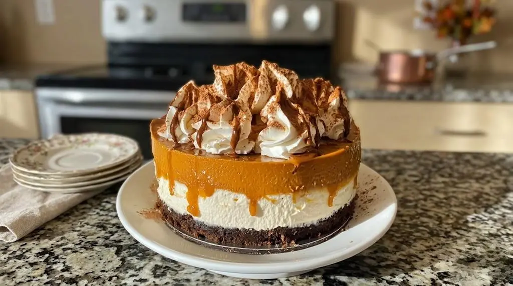 Double Layer Pumpkin Cheesecake Recipe – Easy & Delicious