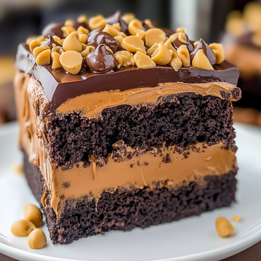 Heavenly Chocolate Peanut Butter Cake