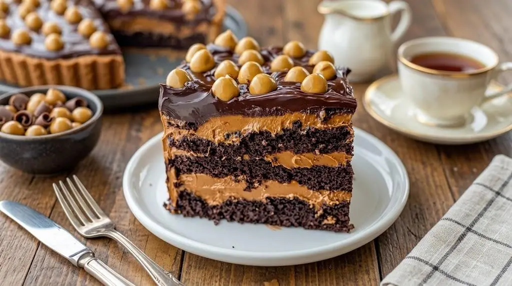 Heavenly Chocolate Peanut Butter Ooey Gooey Cake Easy Decadent Dessert Recipe cake