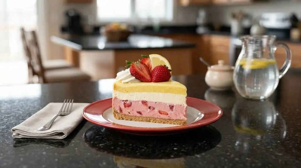 Lemon Bliss Strawberry A Delightful Fusion of Tangy and Sweet Cheesecake