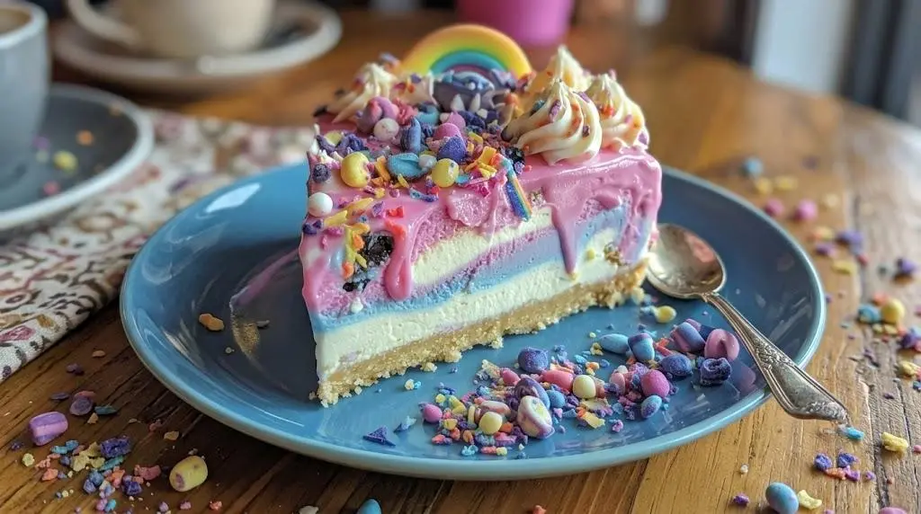 No Bake Unicorn Cheesecake Easy Magical