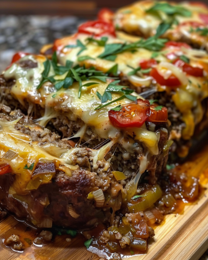 Philly Cheesesteak Meatloaf Recipe