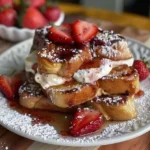 Strawberries Cream French Toasts Decadent & Easy Recipe