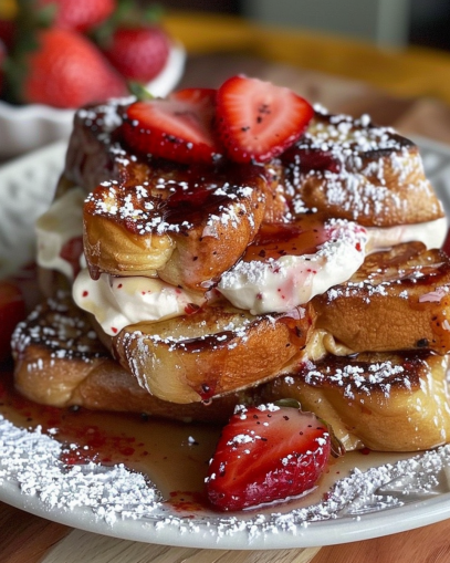 Strawberries Cream French Toasts Recipe – Decadent & Easy