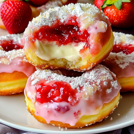 Strawberry Cheesecake Donuts recipe