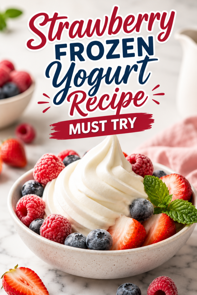 Strawberry Frozen Yogurt Halal Recipe