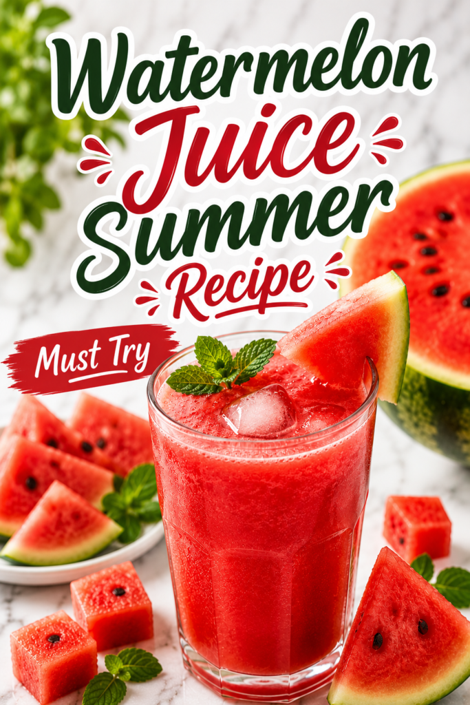 Watermelon Juice Summer Recipe