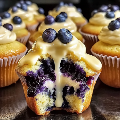 White Chocolate Blueberry Cheesecake Cupcakes – Easy & Creamy Dessert Recipe”