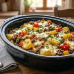 Crockpot Cheesesteak Potato